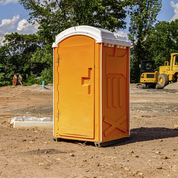 how often are the portable restrooms cleaned and serviced during a rental period in Santa Teresa